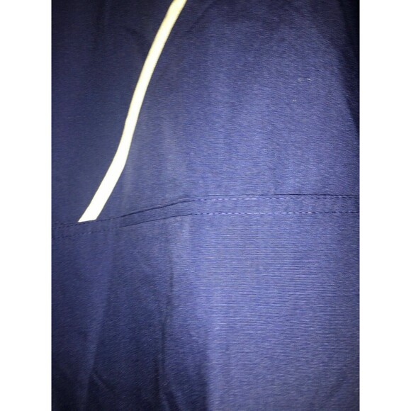 Malibu Doc Women's Blue White Scrub Top V Neck Nurse Medical Size Large - Picture 7 of 8